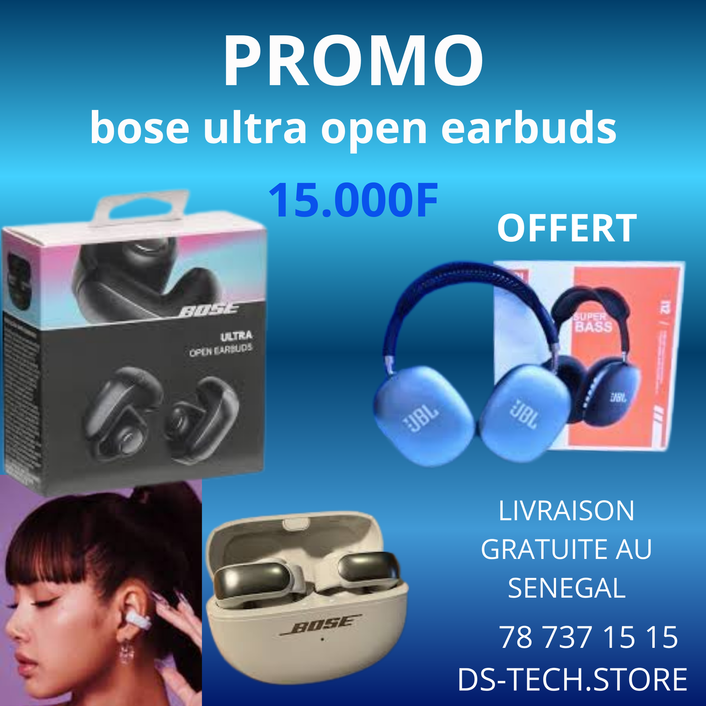 Bose Ultra Open à petit prix 🎧 – Casque JBL & Livraison Offerts !